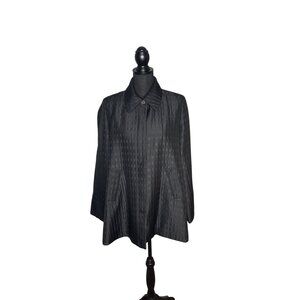 Simonton Says Women's Black Channel Textured Swing Coat Size M